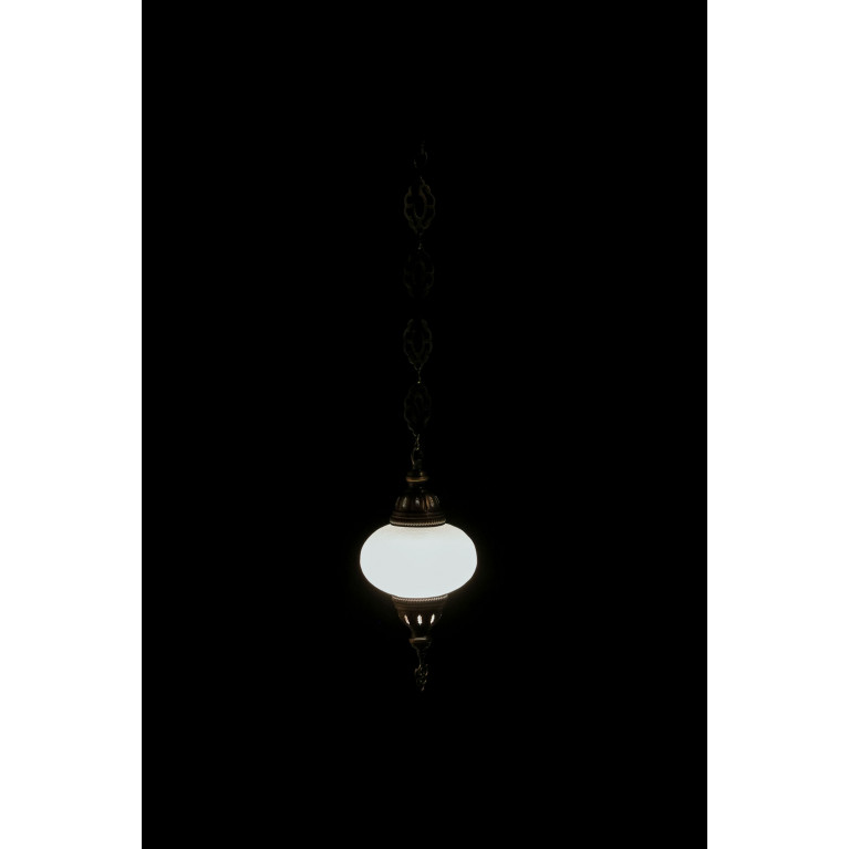 Hanging milky lamp UFO, 70 cm